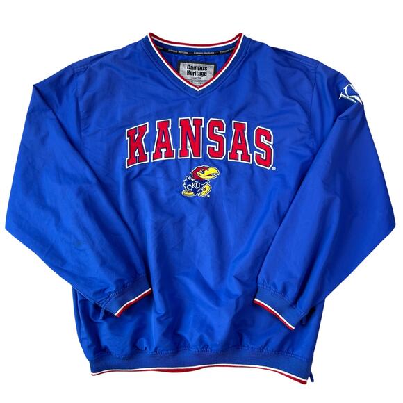 Campus Heritage Other - Men's Campus Heritage University Of Kansas KU Jayhawks Pullover Windbreaker (L)